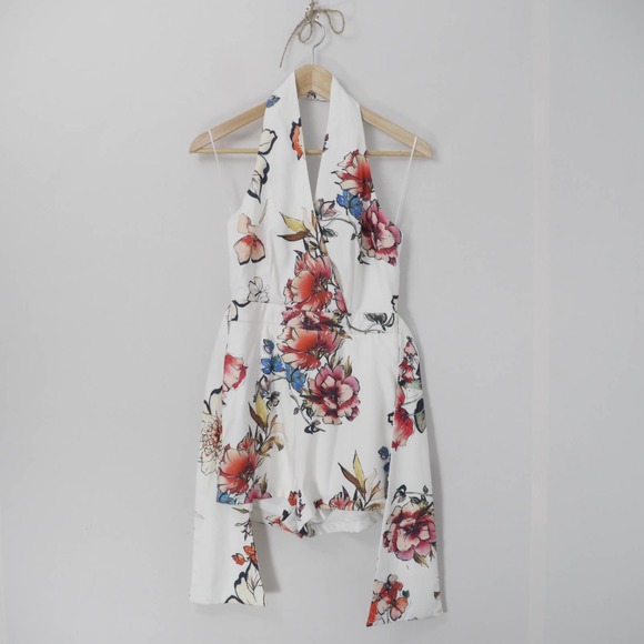 Luxxel Sleeveless Floral Print Romper Size S - Picture 2 of 12